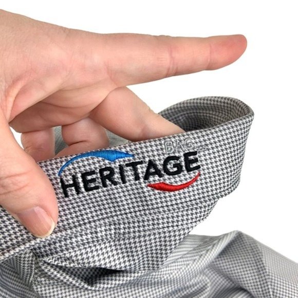 Peter Millar Summer Comfort Short Sleeve Polo in Grey Micro Houndstooth - Picture 4 of 5